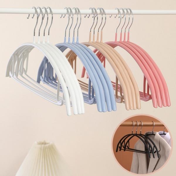 라운드형 논슬립 옷걸이 미끄럼방지 니트 속옷걸이(블랙 화이트 연베이지 그레이 민트)