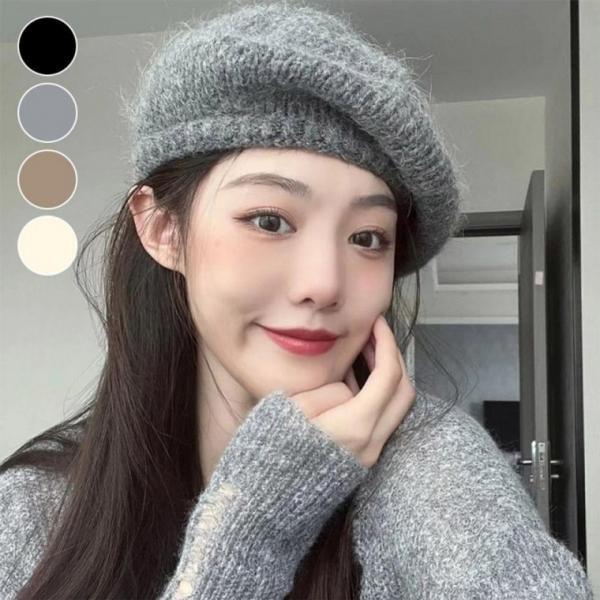니트 베레모 여자 모자 겨울 버킷햇 여성 빵모자 울베레모 모직