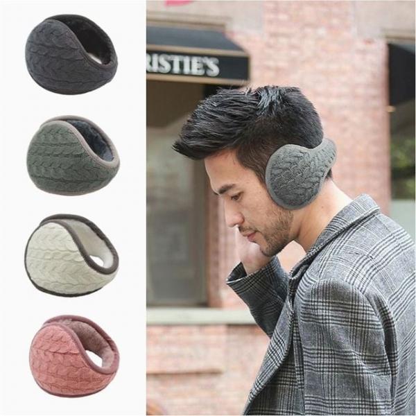 똑딱이귀마개 방한 귀도리 겨울 보온 접이식 이어워머