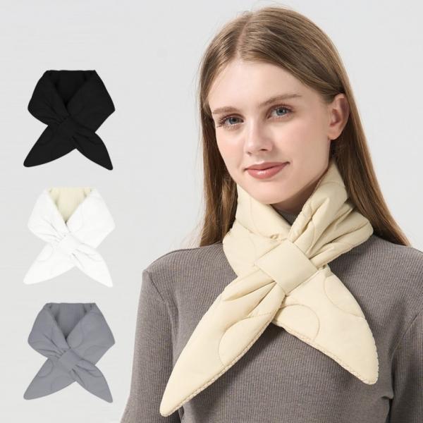여성리본패딩머플러 넥워머 머플러 쁘띠목도리