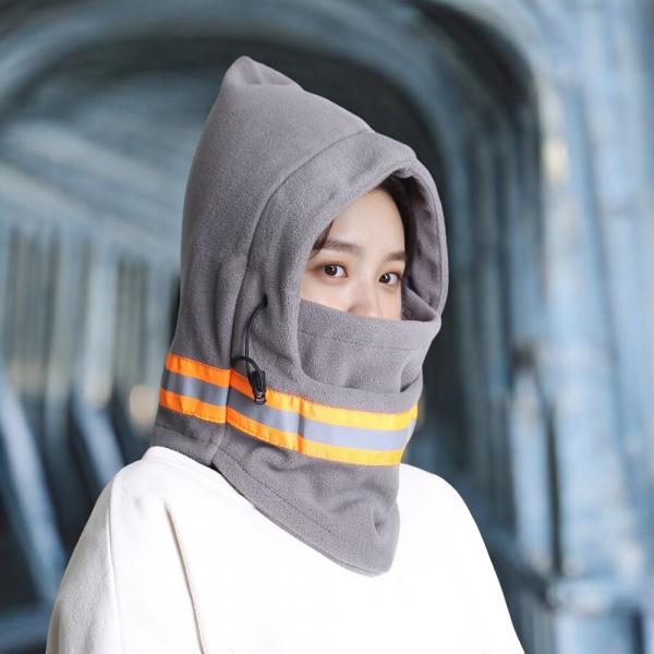 안전 반사띠 넥워머 바라클라바(그레이) 후드넥워머