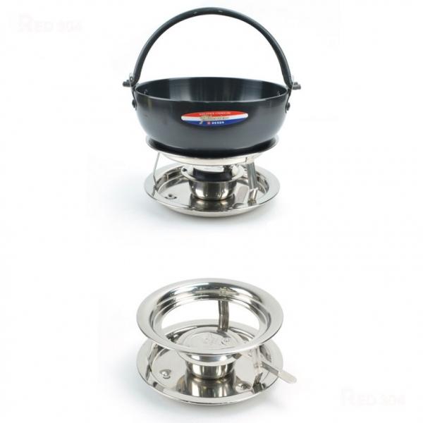 이자카야 한정식 찌개 철판 요리 고체연료 고체알콜 다이 스탠드 온도유지 스텐 워머기 지름 16cm 23cm