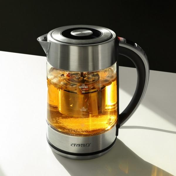 무선 전기 포트 차주전자 LCD화면 티팟 티워머 1.7L