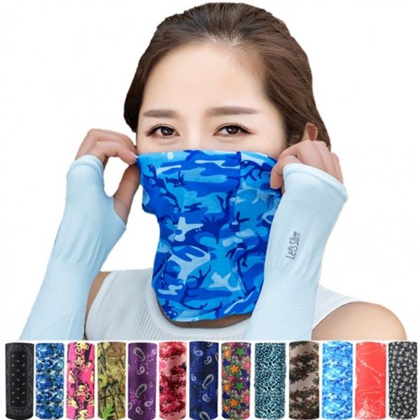 멀티 스카프 넥워머 쿨 마스크 토시 비니 두건 자전거 목 팔 야외 자외선 차단 랜덤