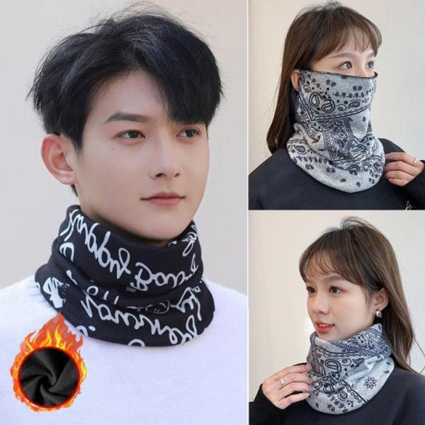 방한 기모 멀티 반다나 마스크 여성 겨울 헤어밴드 비니 넥워머 비니넥