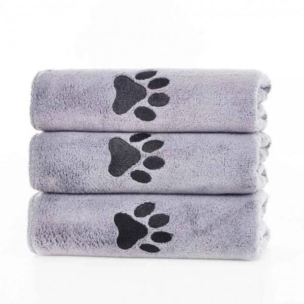 bns 극세사 강아지 고양이 애견 수건 그레이 70x140cm