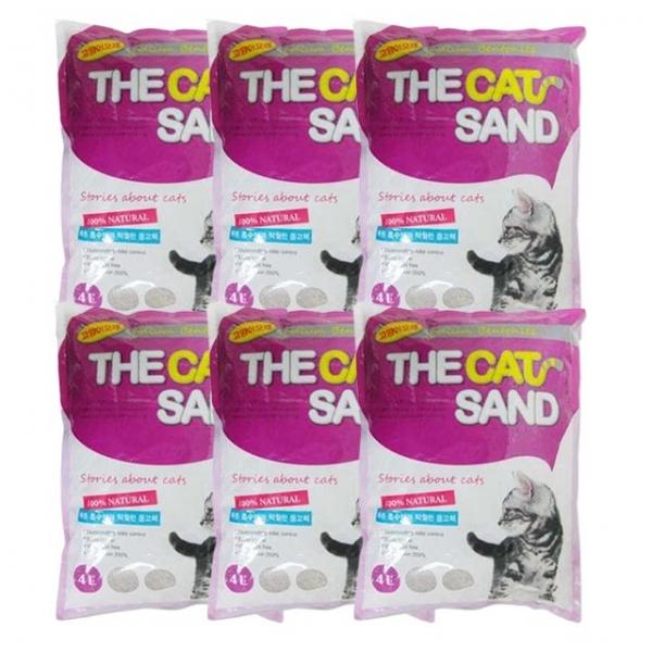 더캣샌드 고양이 모래 4L 6P 냥이 응고형 화장실 샌드