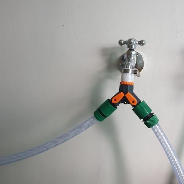 베란다 수도꼭지 분배 Y 커넥터