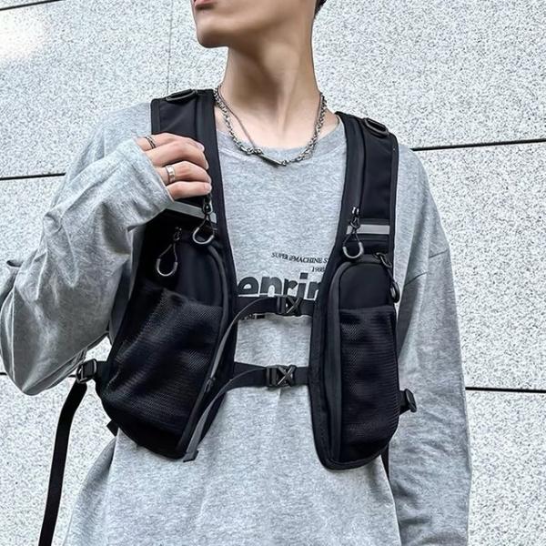 라이딩 체스트백 포켓 가슴 앞가방 힙색 등산 낚시