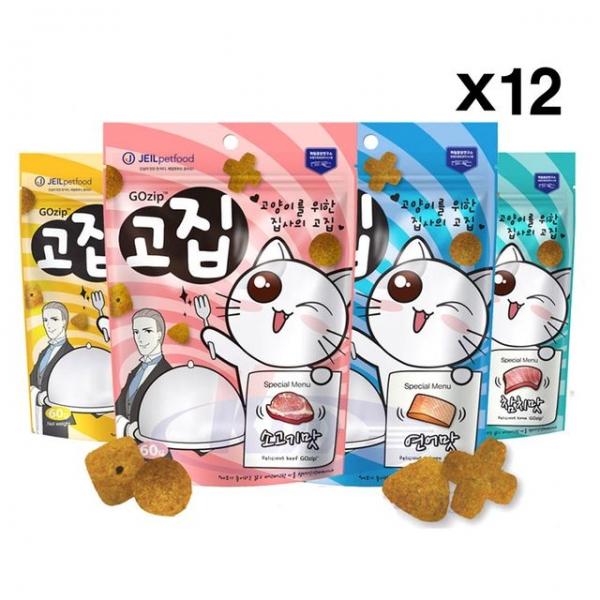 고집 60g X12 바삭한트릿 고양이 영양간식 그레인프리
