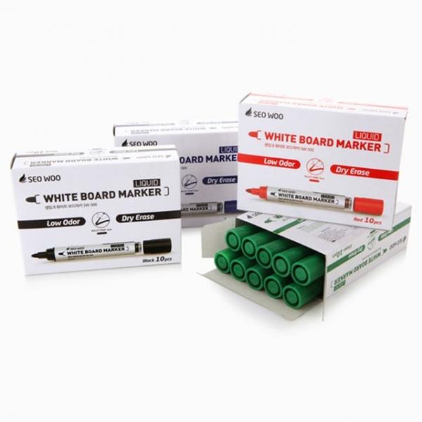 서우 일회용 생잉크 마카펜 1갑10개입 (4색 중 선택)