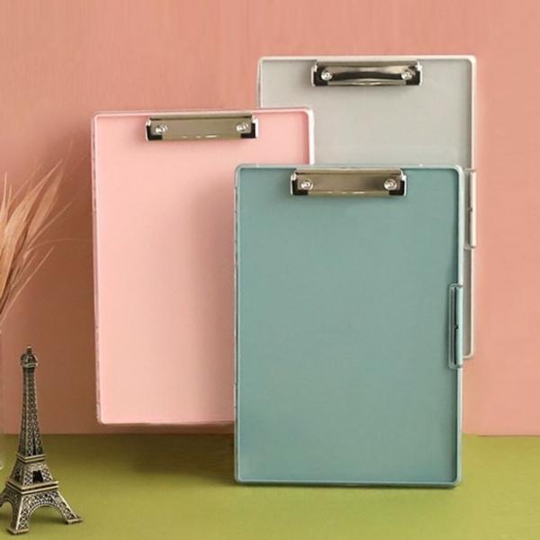 학원 A4 수납 학교 프린트 2단 파일 케이스 클립보드