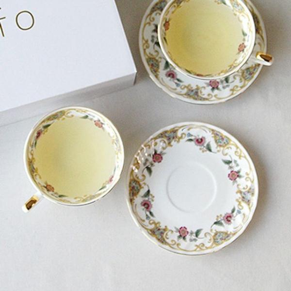 내구성강한 튼튼한 본차이나 미하루 홍차잔 2인세트