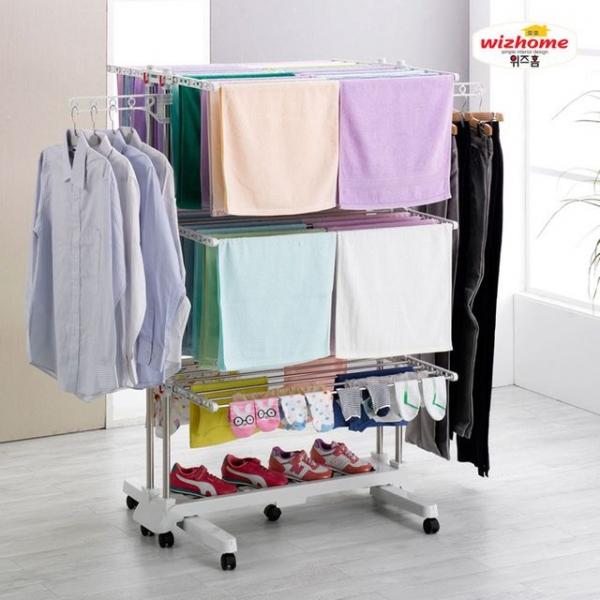 위즈홈_ 프리미엄 빨래건조대 6단 / 더블라인