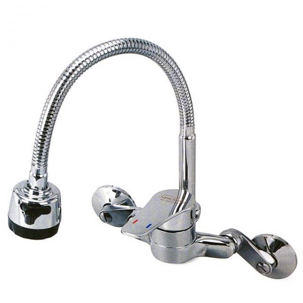 삼정 벽붙이 레버식 온냉수 주방용 수도꼭지 SJ-103