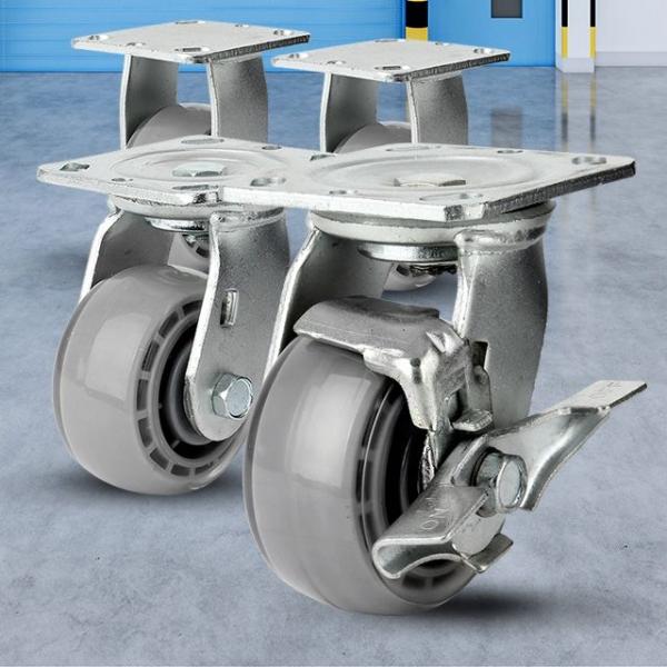 중량용 4 인라인 이동식바퀴 의자 고정앵글 작은 회전