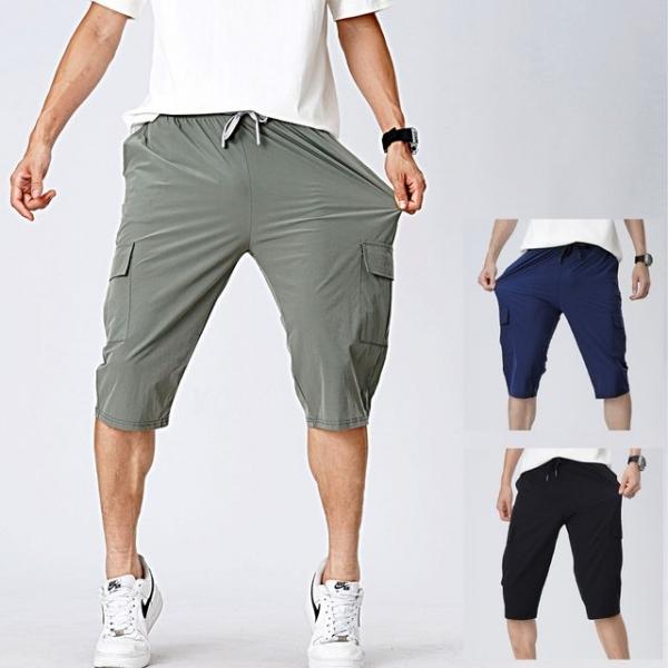 루트 우븐7부반바지 포켓카고 사방스판 런닝반바지