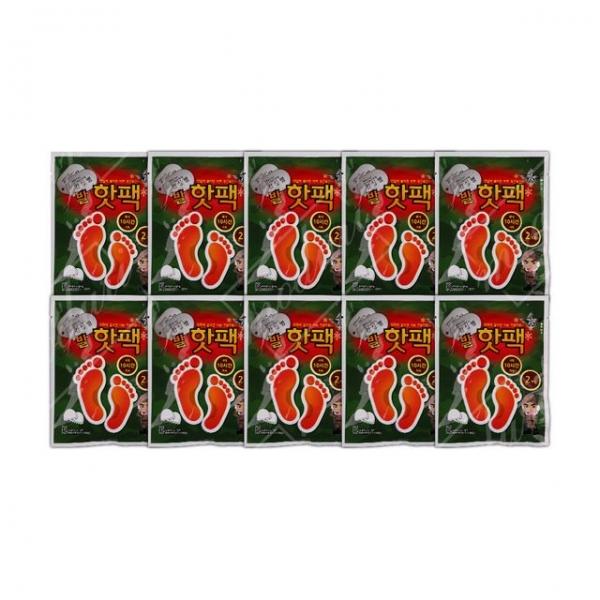 김상병 발에붙이는 핫팩 10p 10시간 안전인증 양발형