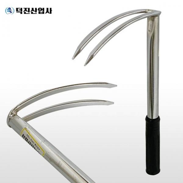 덕진 일체형 (두발괭이) 잡초제거 곡괭이 텃밭 농기구
