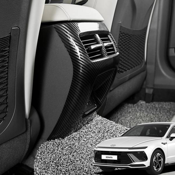 쏘나타 디엣지 튜닝 콘솔 후면 카본 몰딩