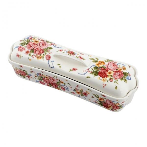 허니문 로즈 직사각 수저통