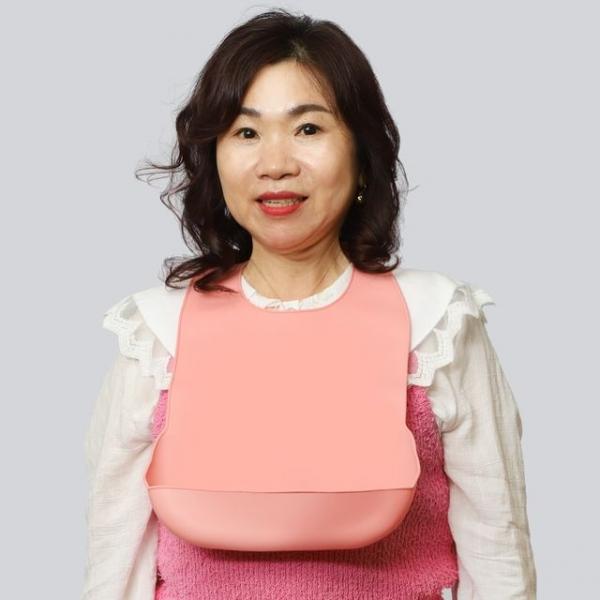 성인용 실리콘 턱받이 핑크(소)
