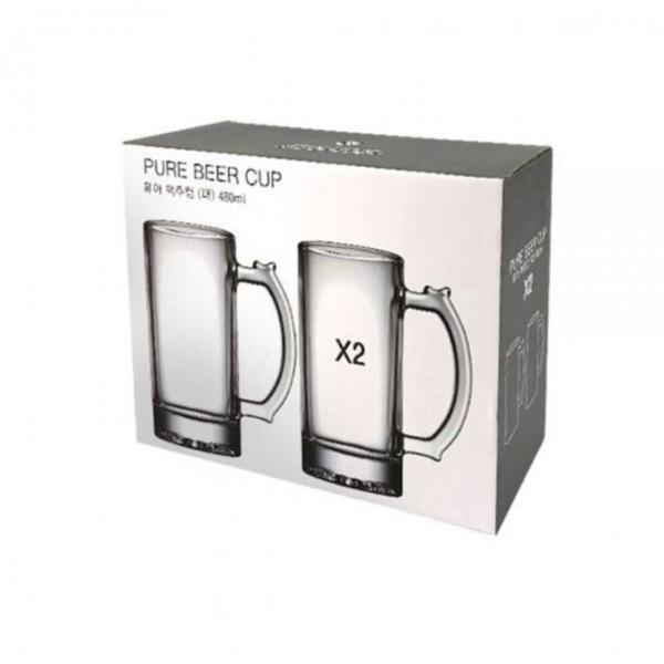 bns 맥주 아이스커피 글라스 컵 대 480ml 2p 유리컵 물컵