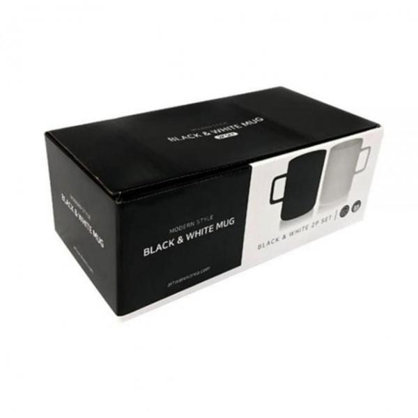 bns 매트한 무광 블랙 화이트 머그 2P 머그컵 가정용컵