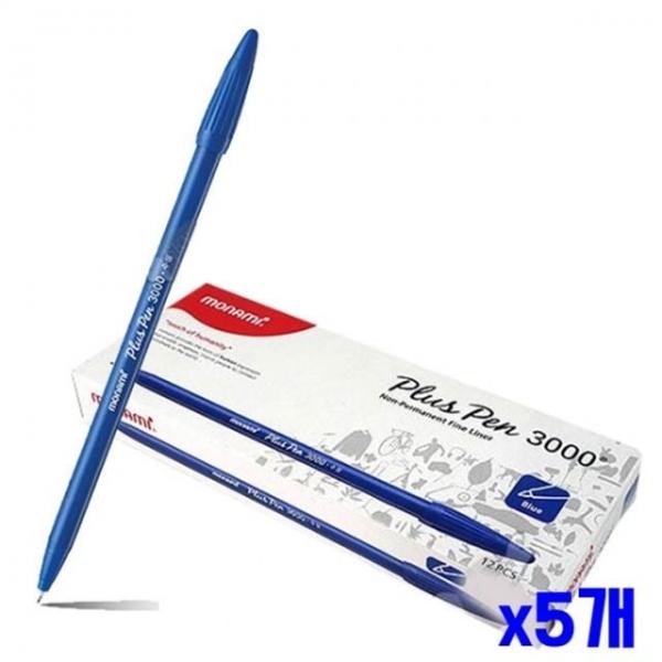 bns 모나미 수성 플러스팬 청색 12개입 x5개