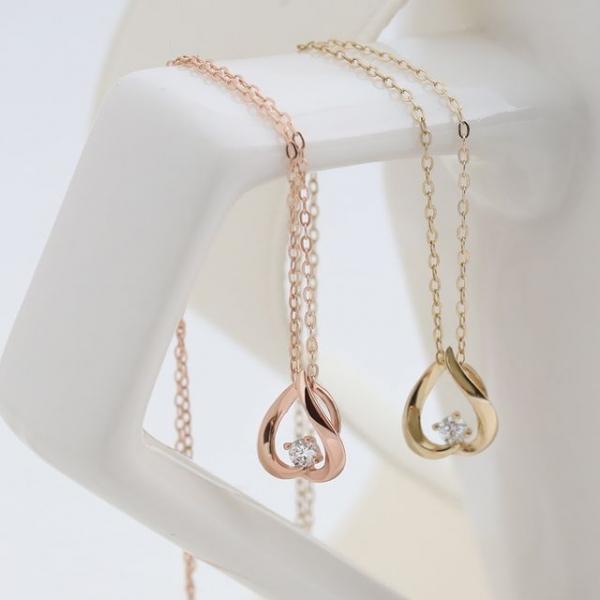 14K 큐빅 링 베이직 금 목걸이 45cm