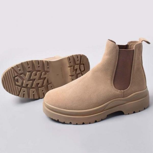 고급 남성 스웨이드 첼시 부츠 발목 구두 슈즈 신발