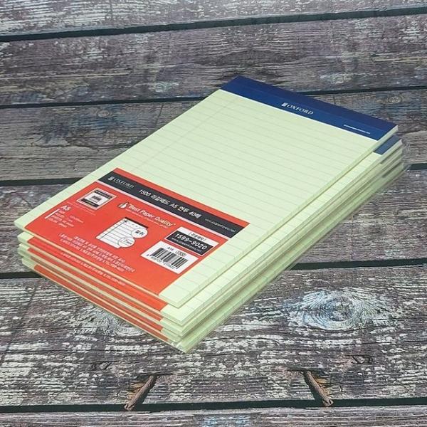 브랜빌  A5 리갈패드-그린 라인 40매 5권