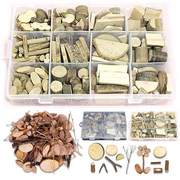 나무조각 케이스형 세트 3번 (약450g) 공예재료