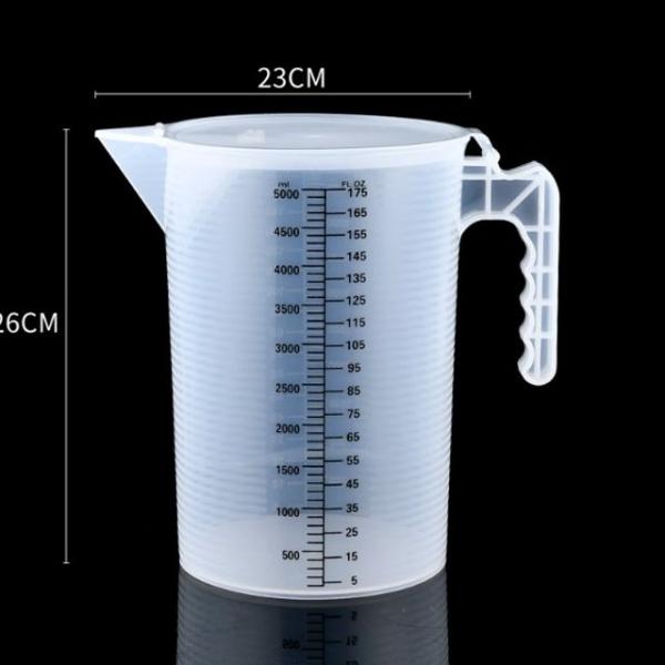 뚜껑 탈부착 손잡이형 계량컵 비이커 5000ml