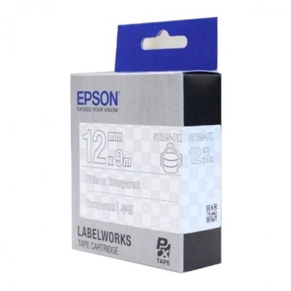 엡손 라벨테이프 ST12S-PX 투명/12mmx9M 흰글씨 (1개)