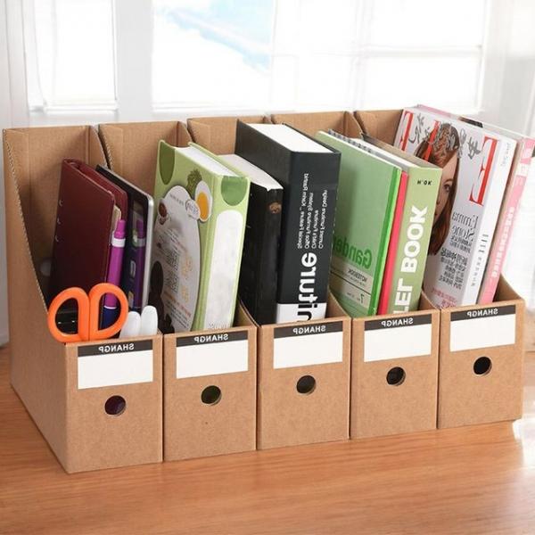 종이 크라프트 파일함 서류 정리함 파일 꽂이 5개 사무실꿀템 문제집 삼각 차트 스탠드 홀더 거치대 받침대