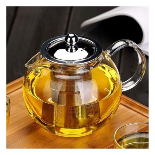 내열 유리주전자 티포트 950ml 스텐거름망 티팟 뚜껑