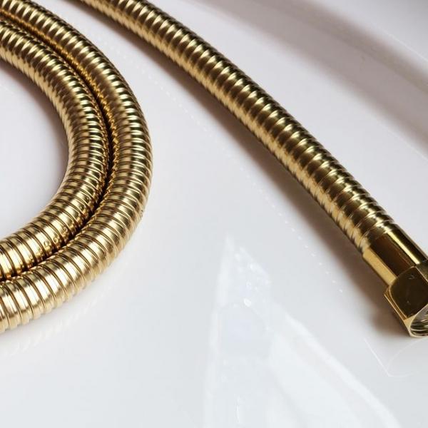 HLBATH 스텐레스 샤워줄 욕실 골드샤워호스 1.5m