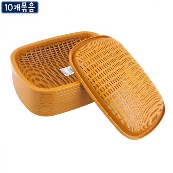 야채 바구니 10p(3호 27x21cm) 소쿠리 채반 플라스틱