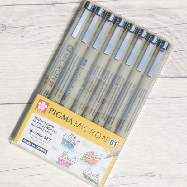 사쿠라 피그마 마이크론 시리즈 0.25mm 8색세트