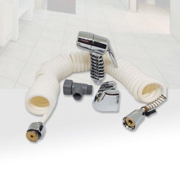 양변기 청소용 다용도 코일 호스셋트