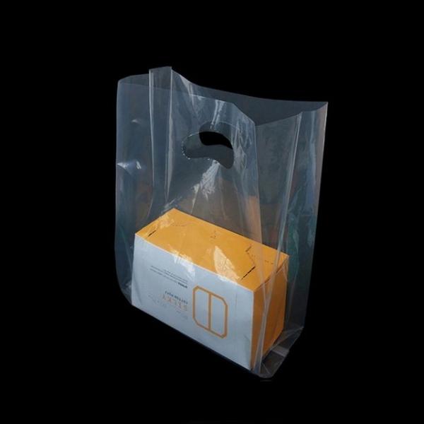 PE M형 투명 쇼핑 팬시봉투 23cmX35cm 옆면12cm 100매