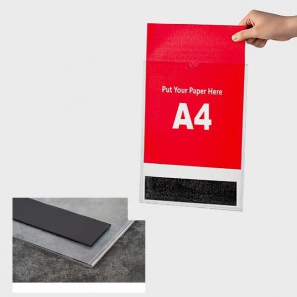 pop 아크릴 자석용 메모 게시판 포켓 꽂이 알림판 A4
