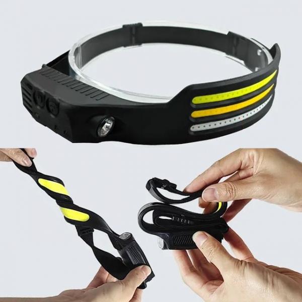 모션감지 고휘도 USB 충전식 헤드랜턴