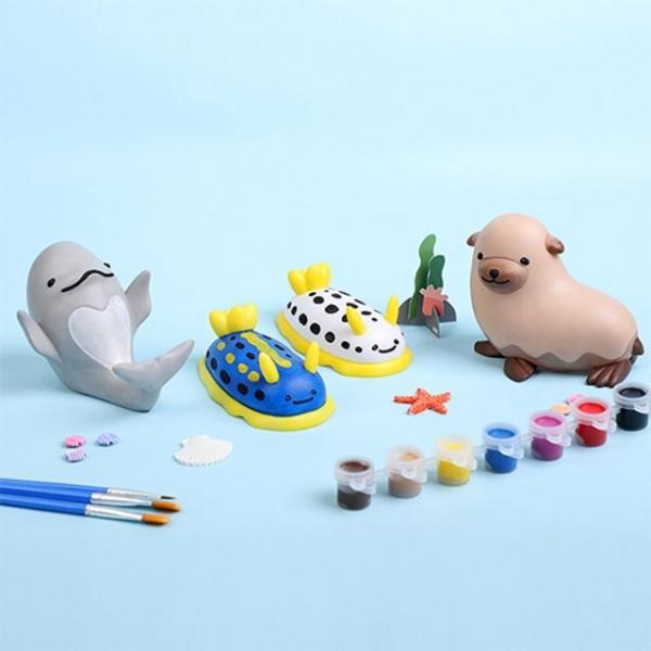 라돈 멍냥이 언더더씨 컬러링 DIY키트 패키지
