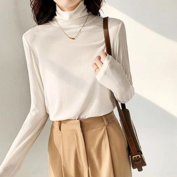 목폴라 얇은 데일리 스판 목폴라티