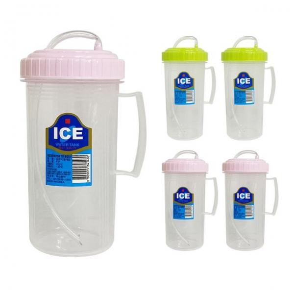 덕신 (손잡이 빨대컵) x(5개)500ml 병원물컵 환자물병