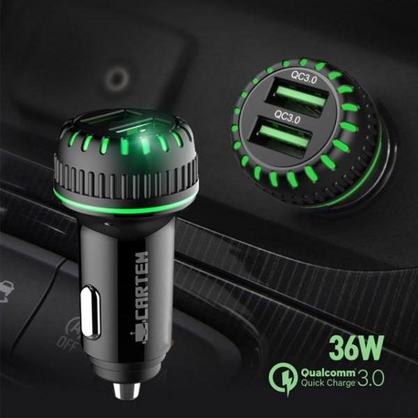 VIP 듀얼 QC 3.0 차량용 고속충전기 차량충전기