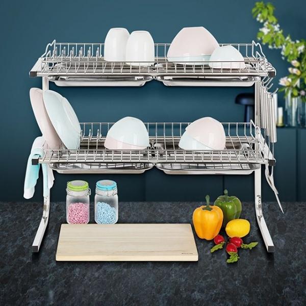 길이조절 식기건조대600 2단 주방 물빠짐 그릇 건조