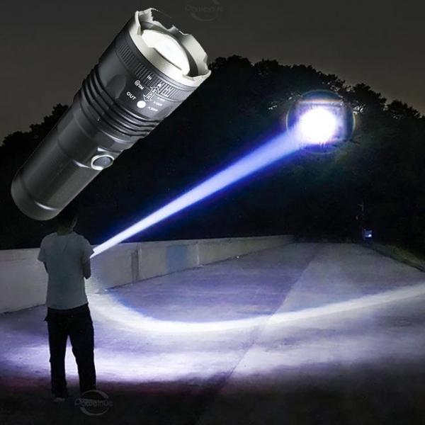 초고휘도 LED 후레쉬 줌 랜턴 충전 손전등